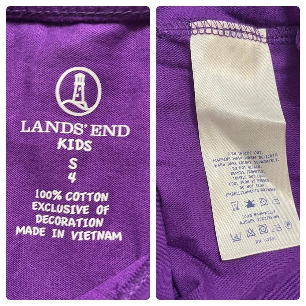 Lands End Gold Scottie Dog Long Sleeve Shirt - Picture 4 of 5